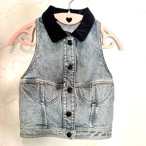 NEW W/ Tags Women’s Louis Vuitton Sleevless Denim Bra Cup Jacket- Small